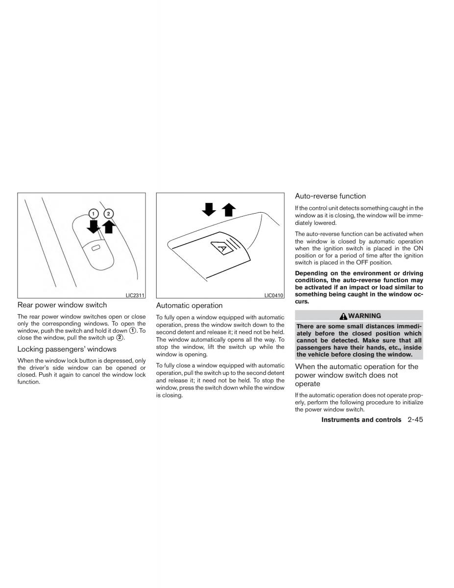 Nissan Altima L33 V 5 owners manual / page 122