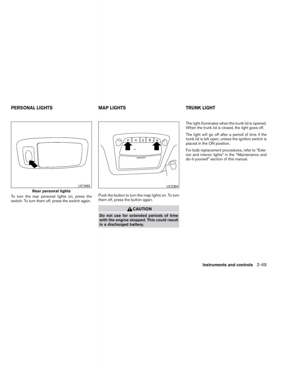 Nissan Altima L33 V 5 owners manual / page 126