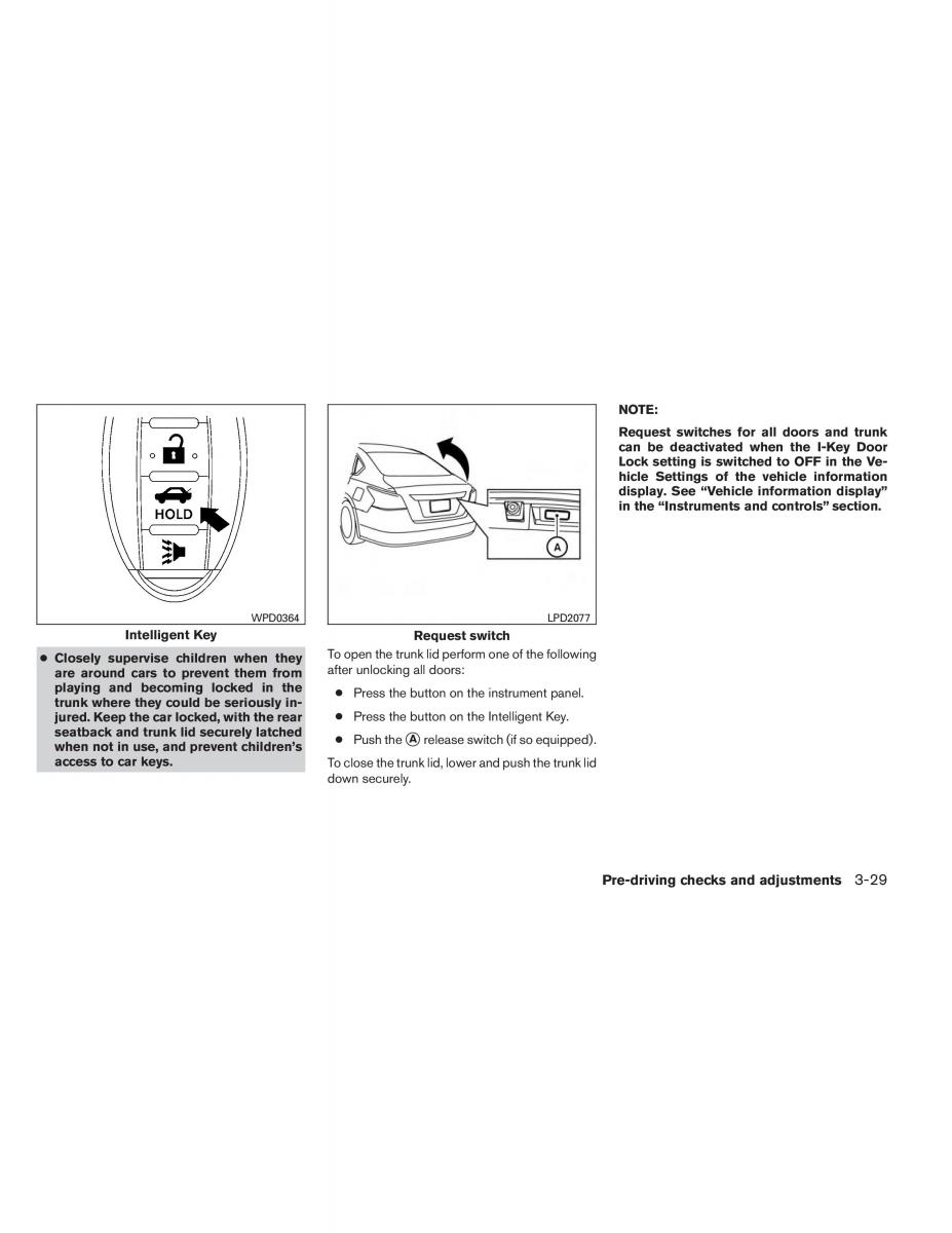 Nissan Altima L33 V 5 owners manual / page 160