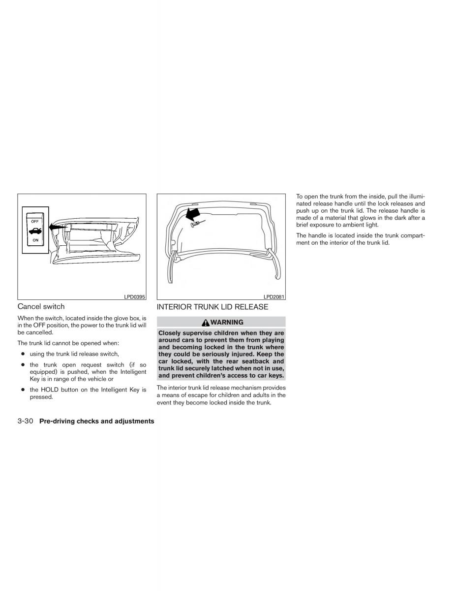 Nissan Altima L33 V 5 owners manual / page 161