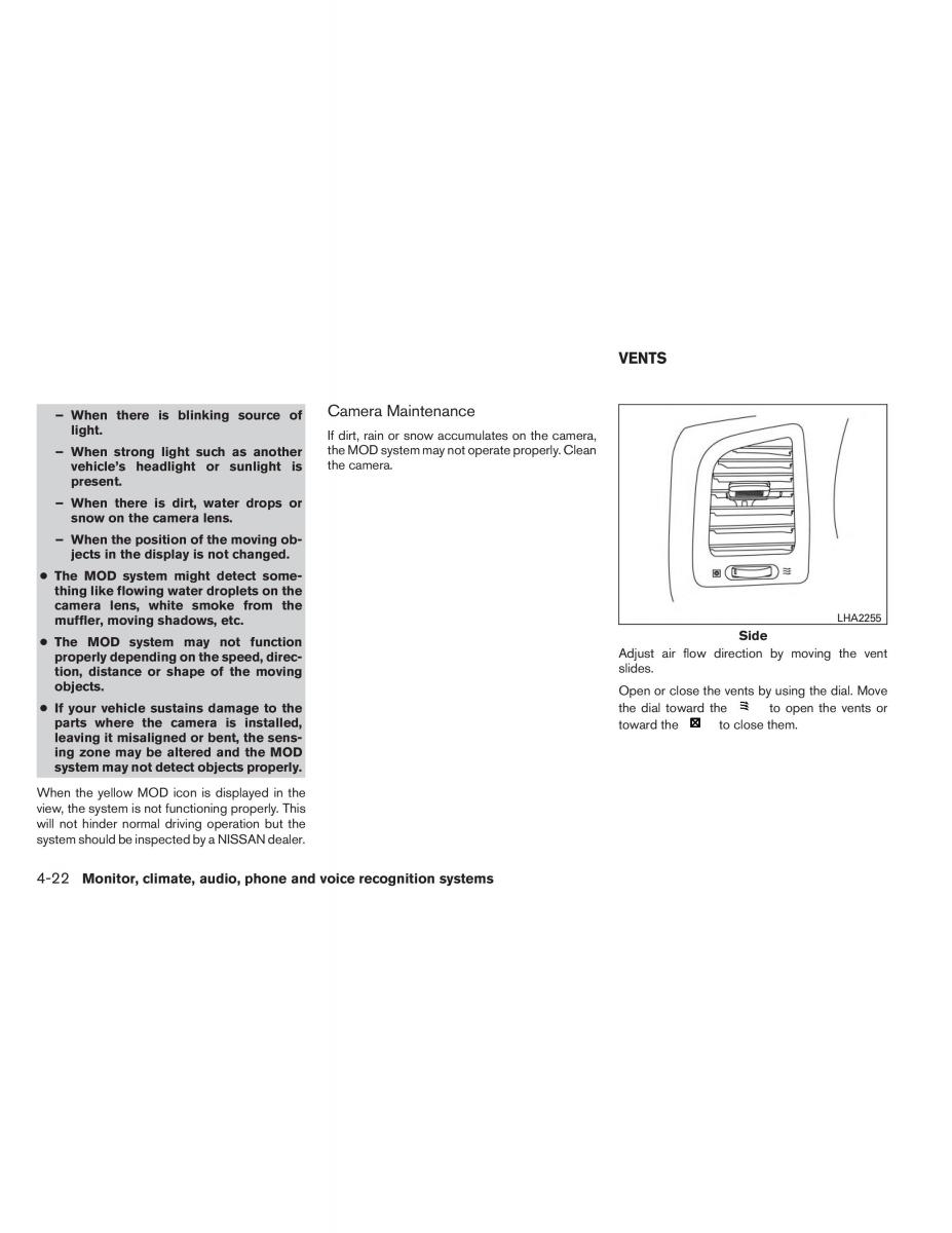 Nissan Altima L33 V 5 owners manual / page 191