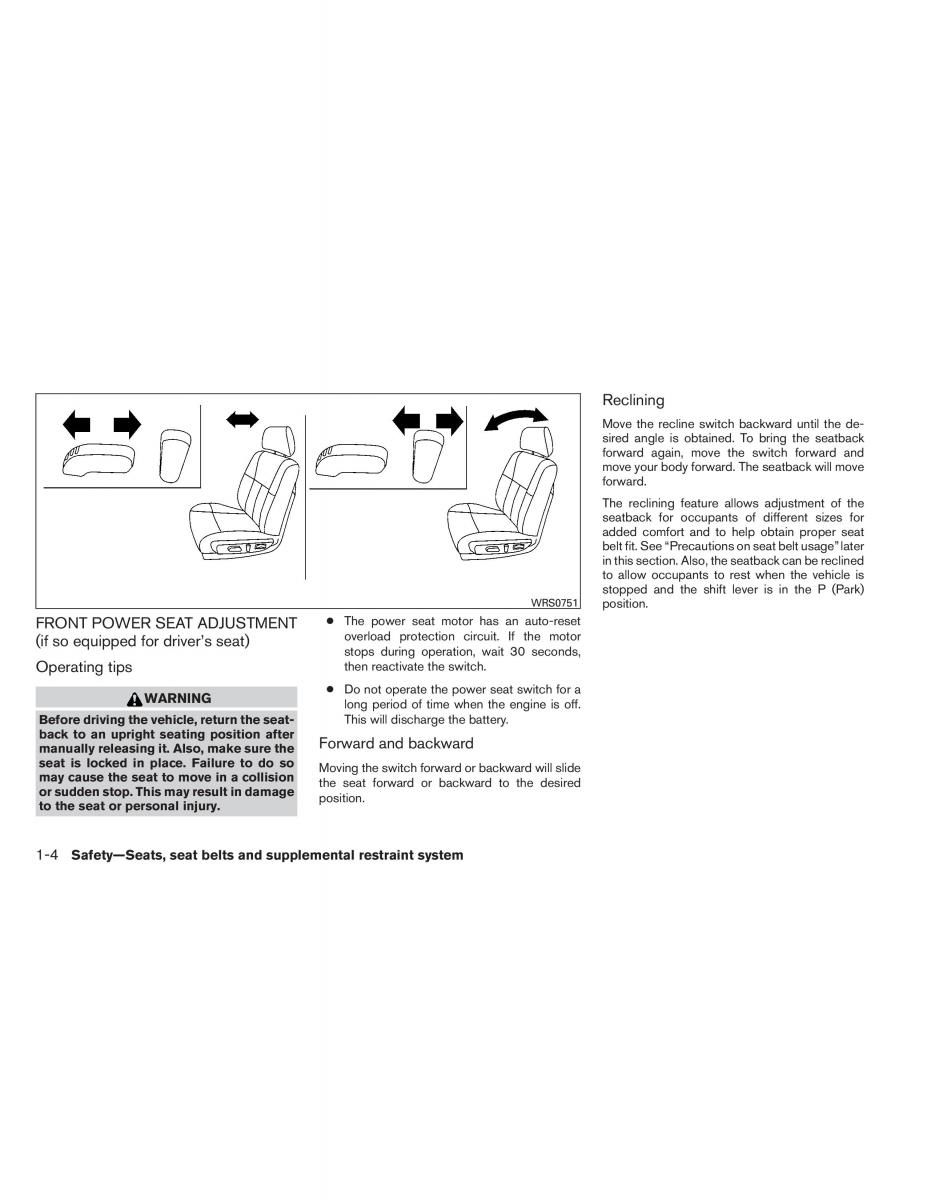 Nissan Altima L33 V 5 owners manual / page 21