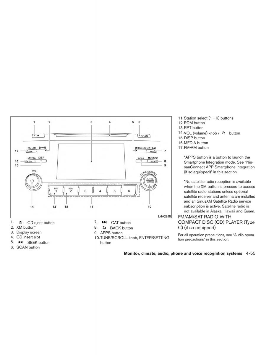 Nissan Altima L33 V 5 owners manual / page 224