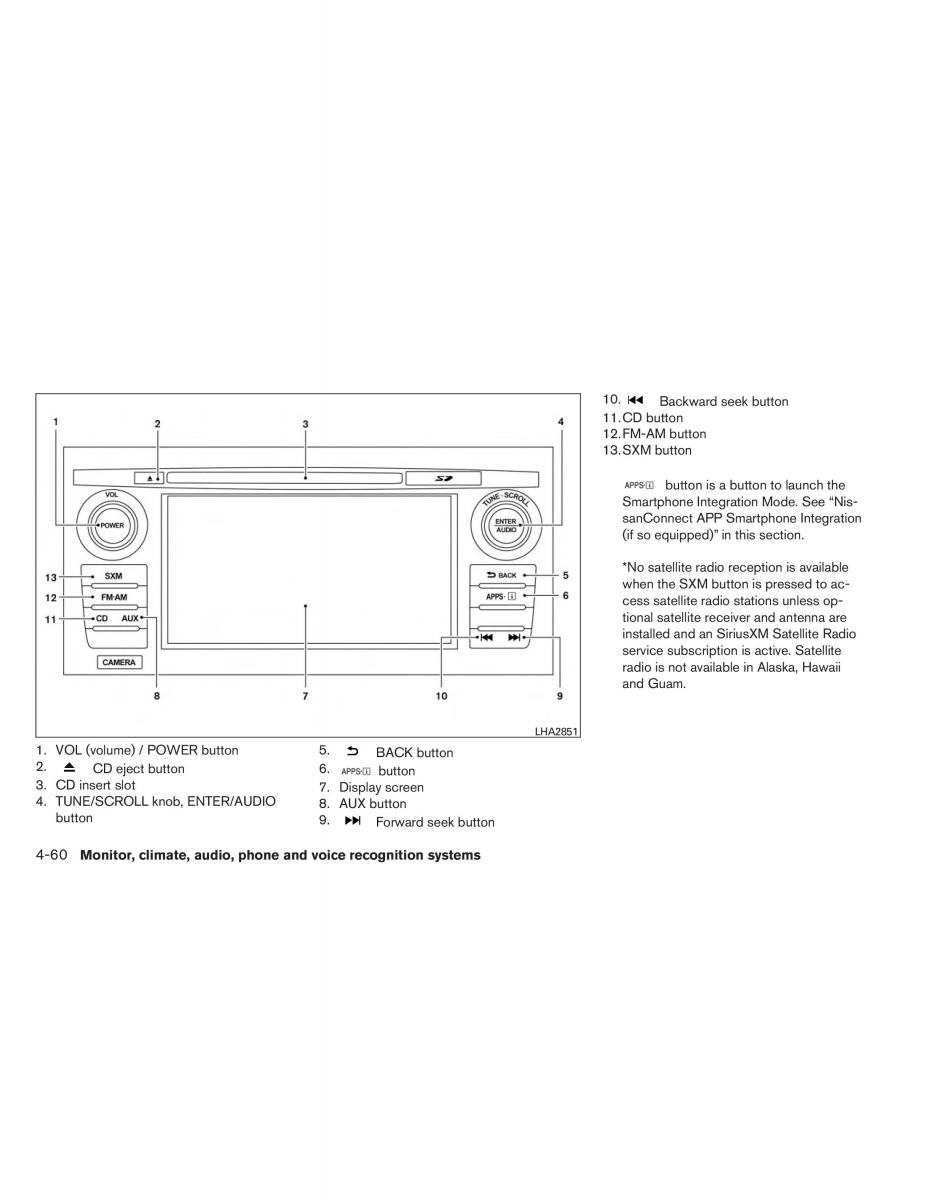 Nissan Altima L33 V 5 owners manual / page 229