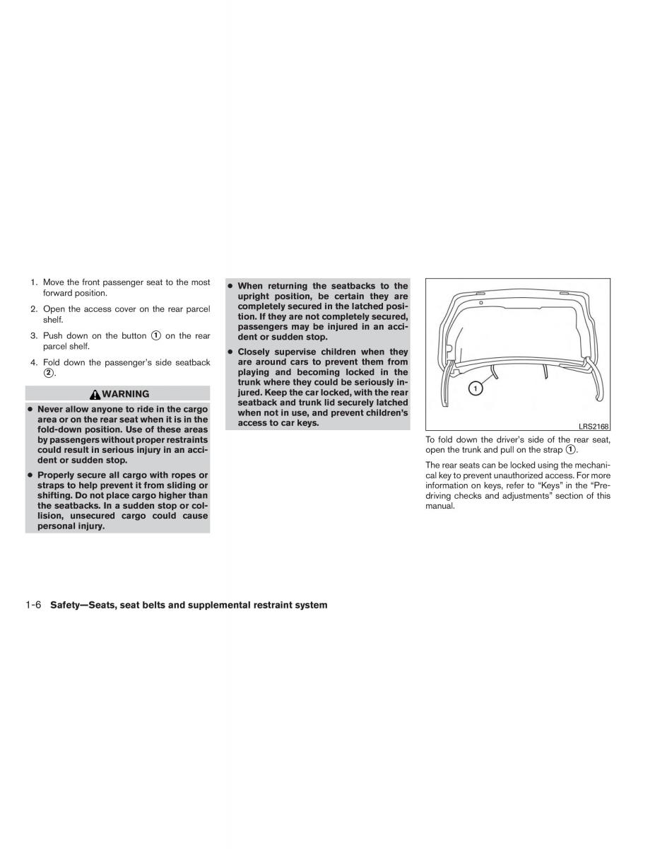 Nissan Altima L33 V 5 owners manual / page 23