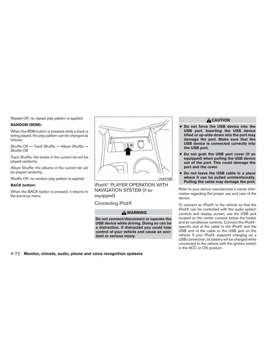 Nissan Altima L33 V 5 owners manual / page 241