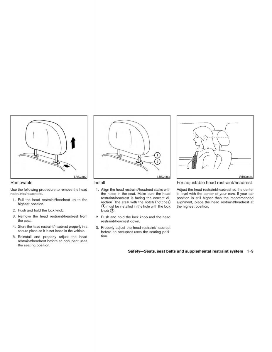 Nissan Altima L33 V 5 owners manual / page 26