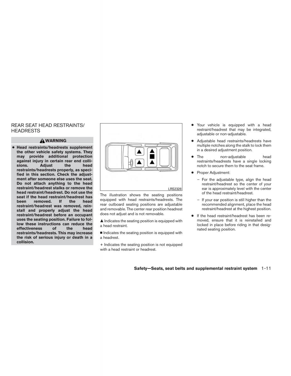 Nissan Altima L33 V 5 owners manual / page 28