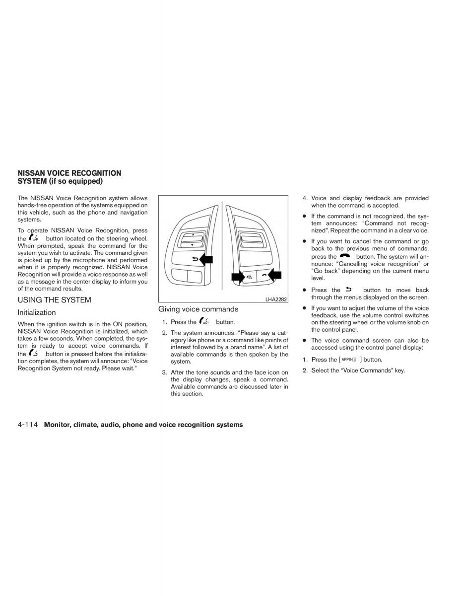 Nissan Altima L33 V 5 owners manual / page 283