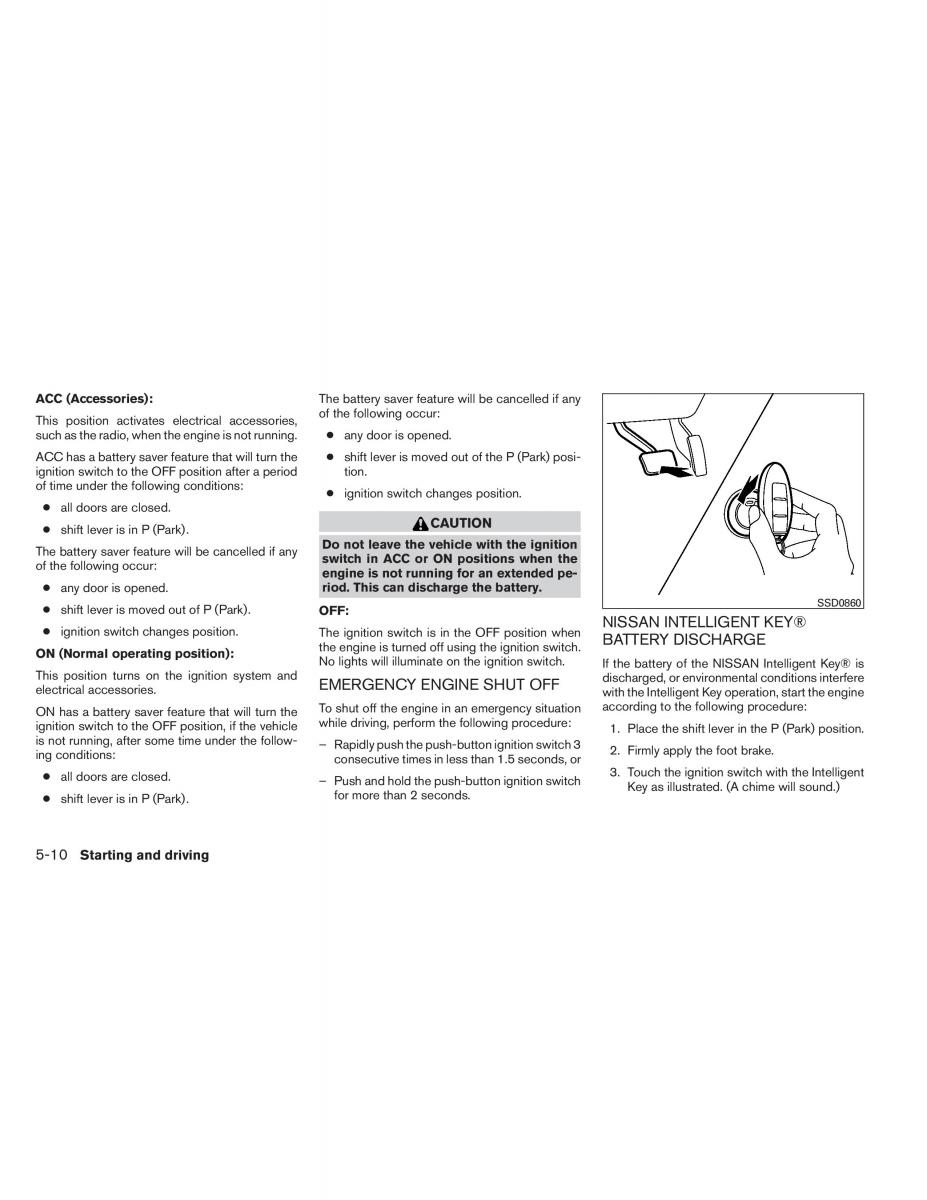 Nissan Altima L33 V 5 owners manual / page 299