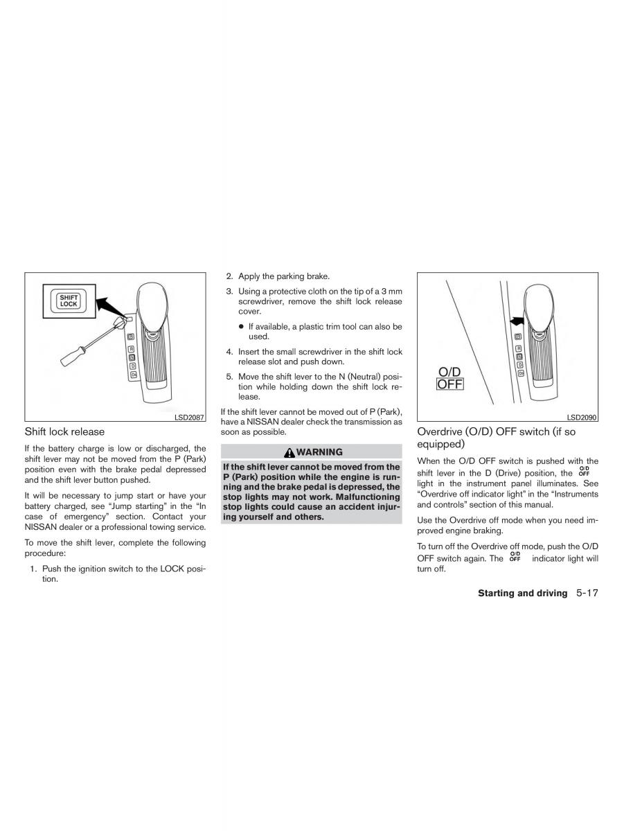 Nissan Altima L33 V 5 owners manual / page 306