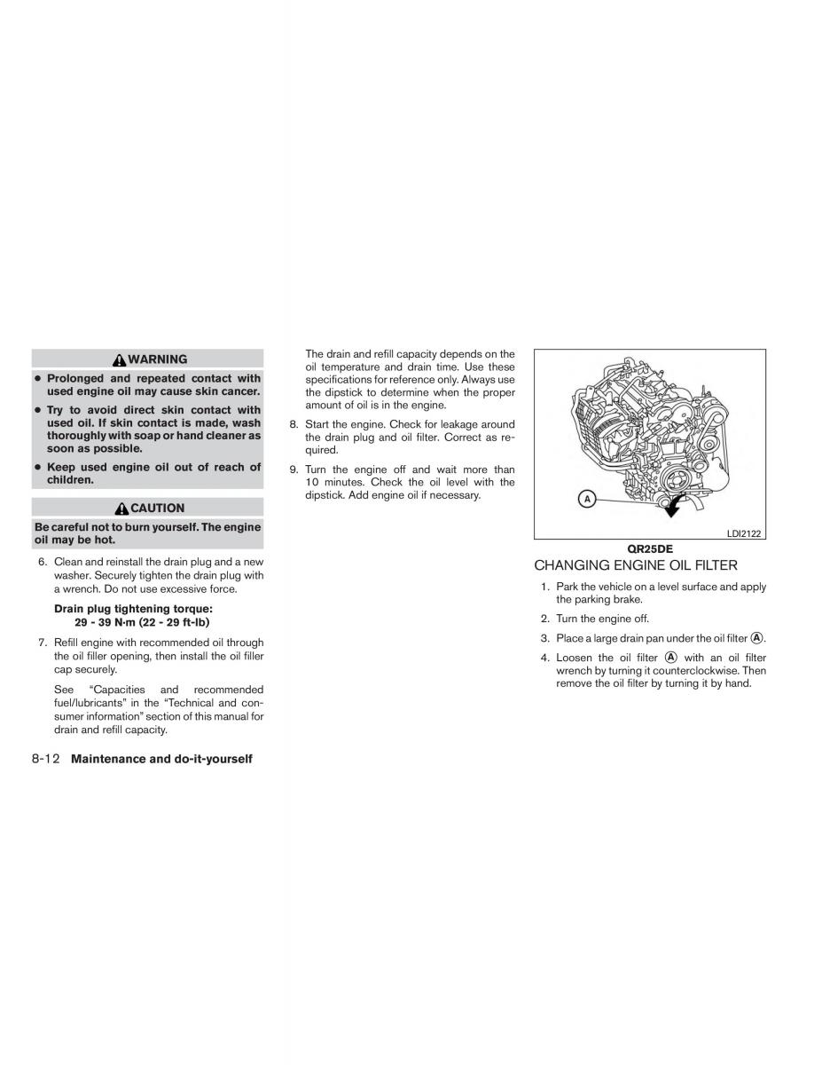 Nissan Altima L33 V 5 owners manual / page 361