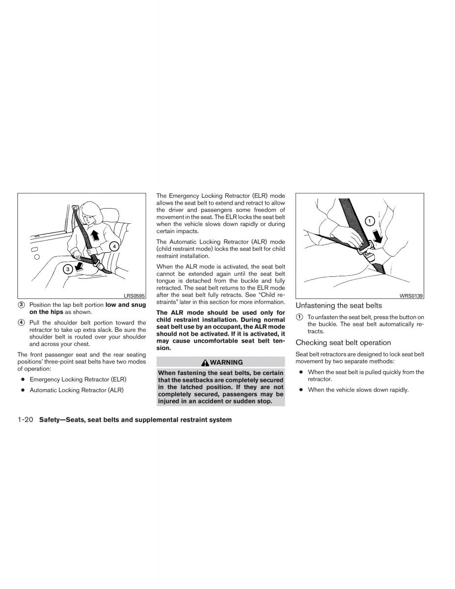 Nissan Altima L33 V 5 owners manual / page 37