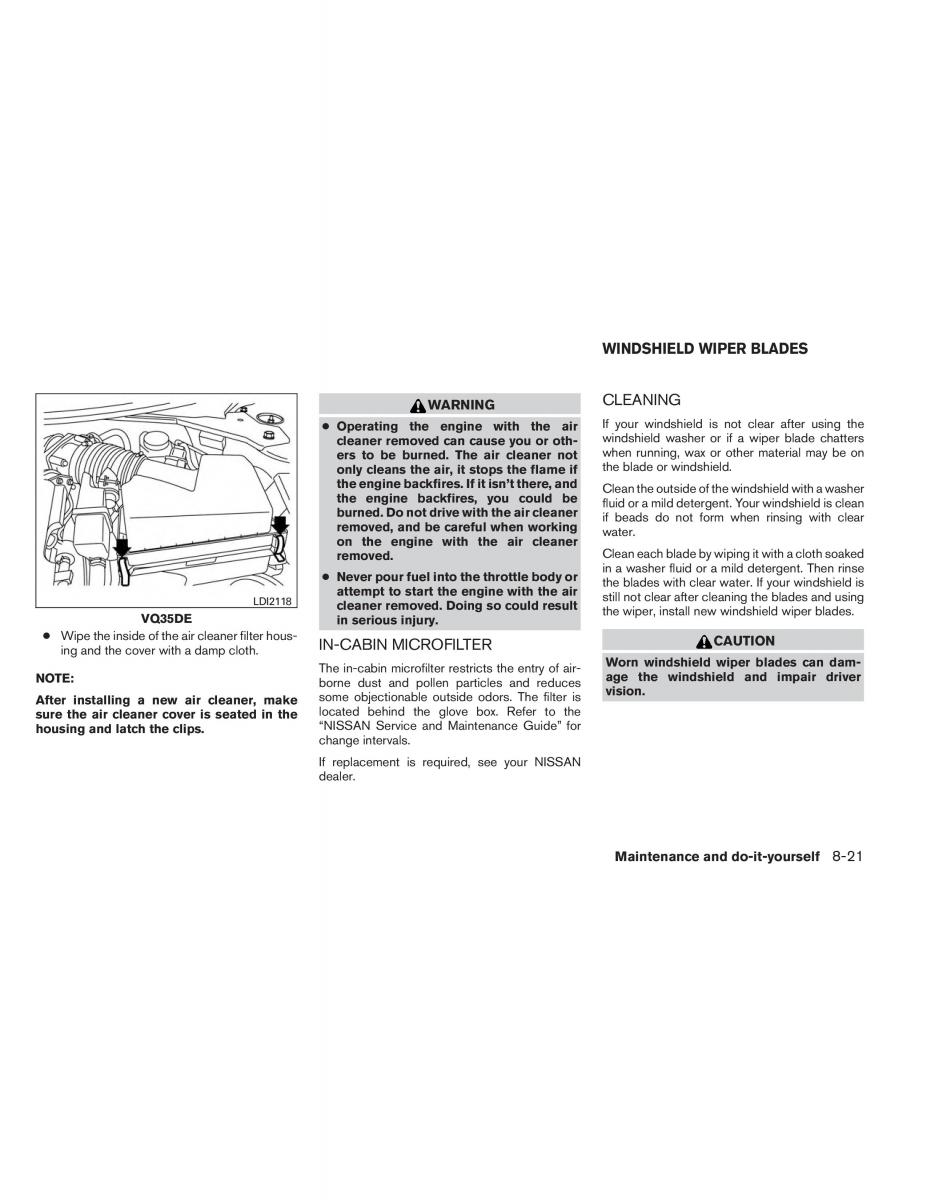 Nissan Altima L33 V 5 owners manual / page 370