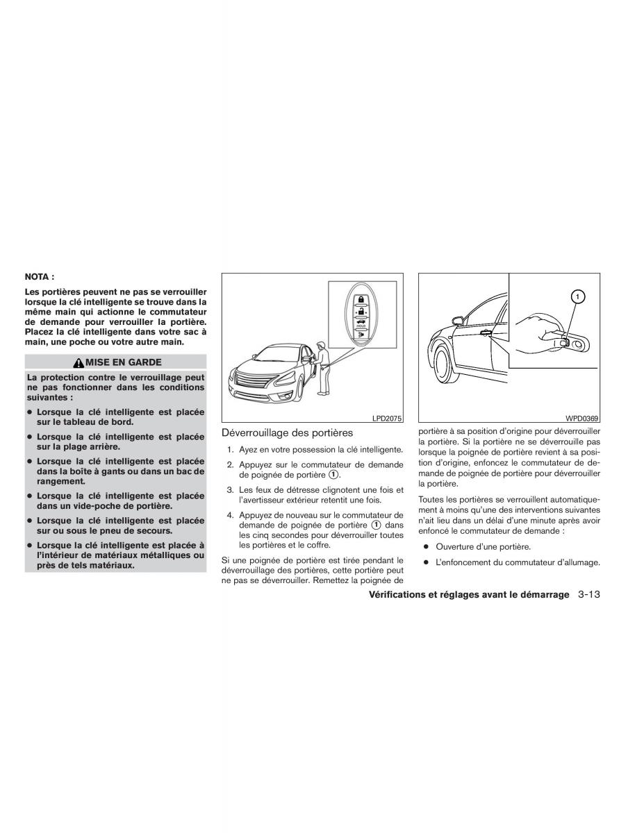 Nissan Altima L33 V 5 manuel du proprietaire / page 166