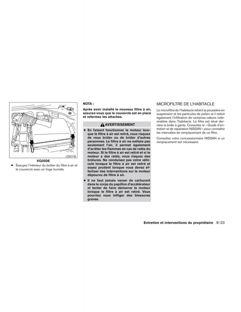 Nissan Altima L33 V 5 manuel du proprietaire / page 428