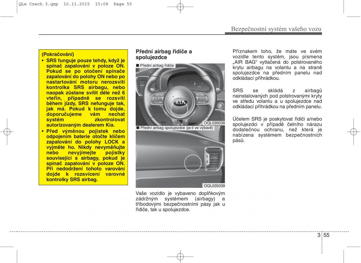 KIA Sportage IV navod k obsludze / page 73