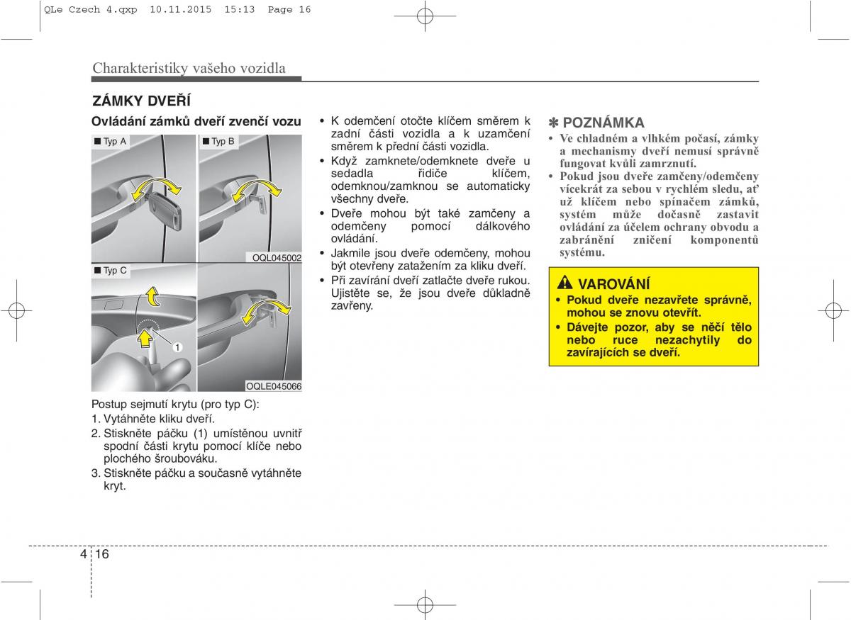 KIA Sportage IV navod k obsludze / page 105