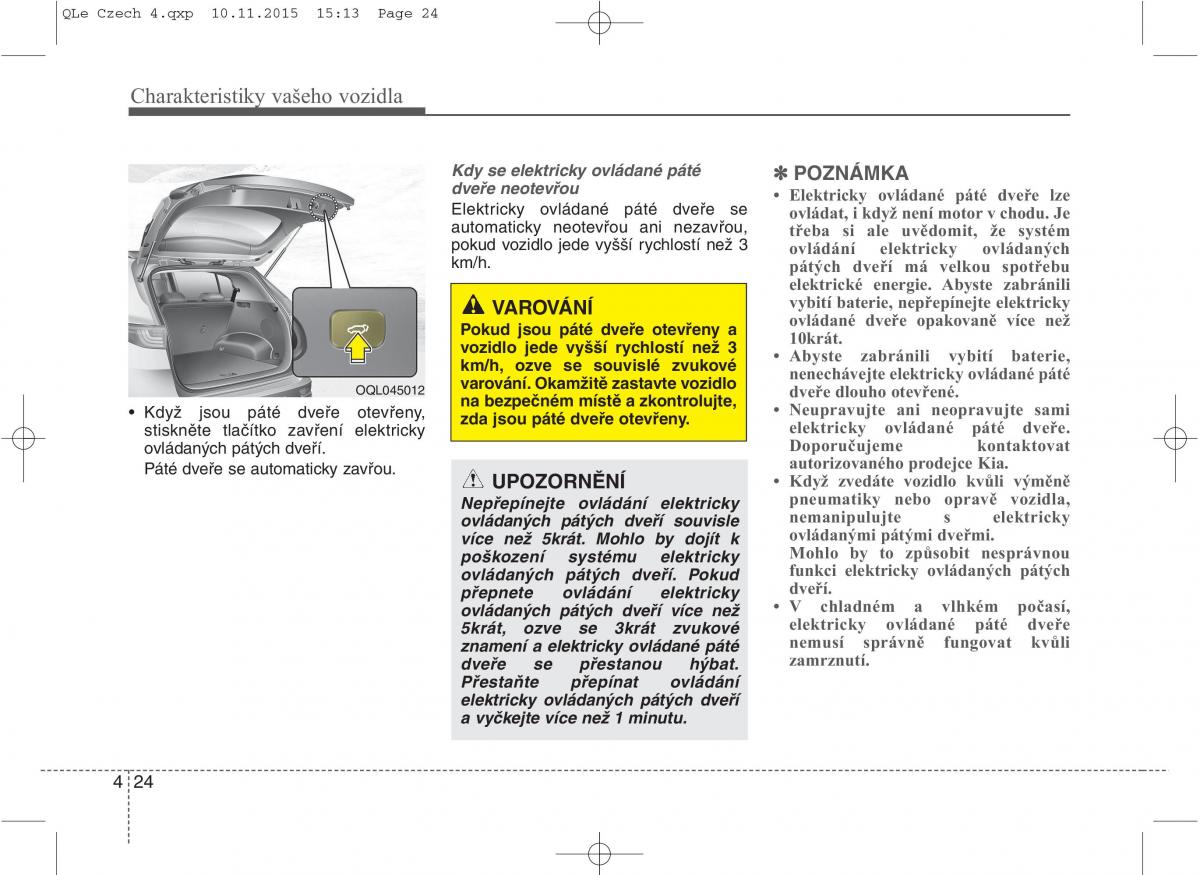 KIA Sportage IV navod k obsludze / page 113