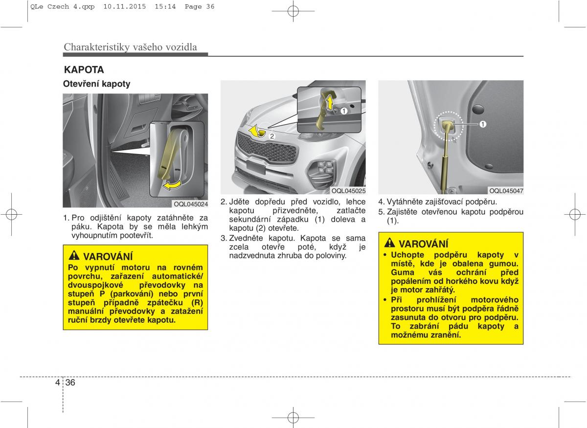 KIA Sportage IV navod k obsludze / page 125