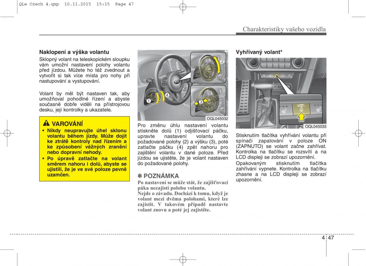 KIA Sportage IV navod k obsludze / page 136