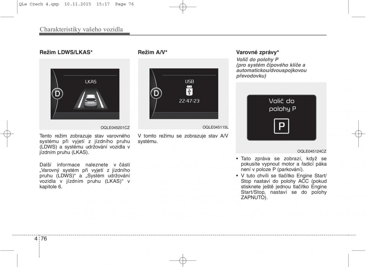 KIA Sportage IV navod k obsludze / page 165