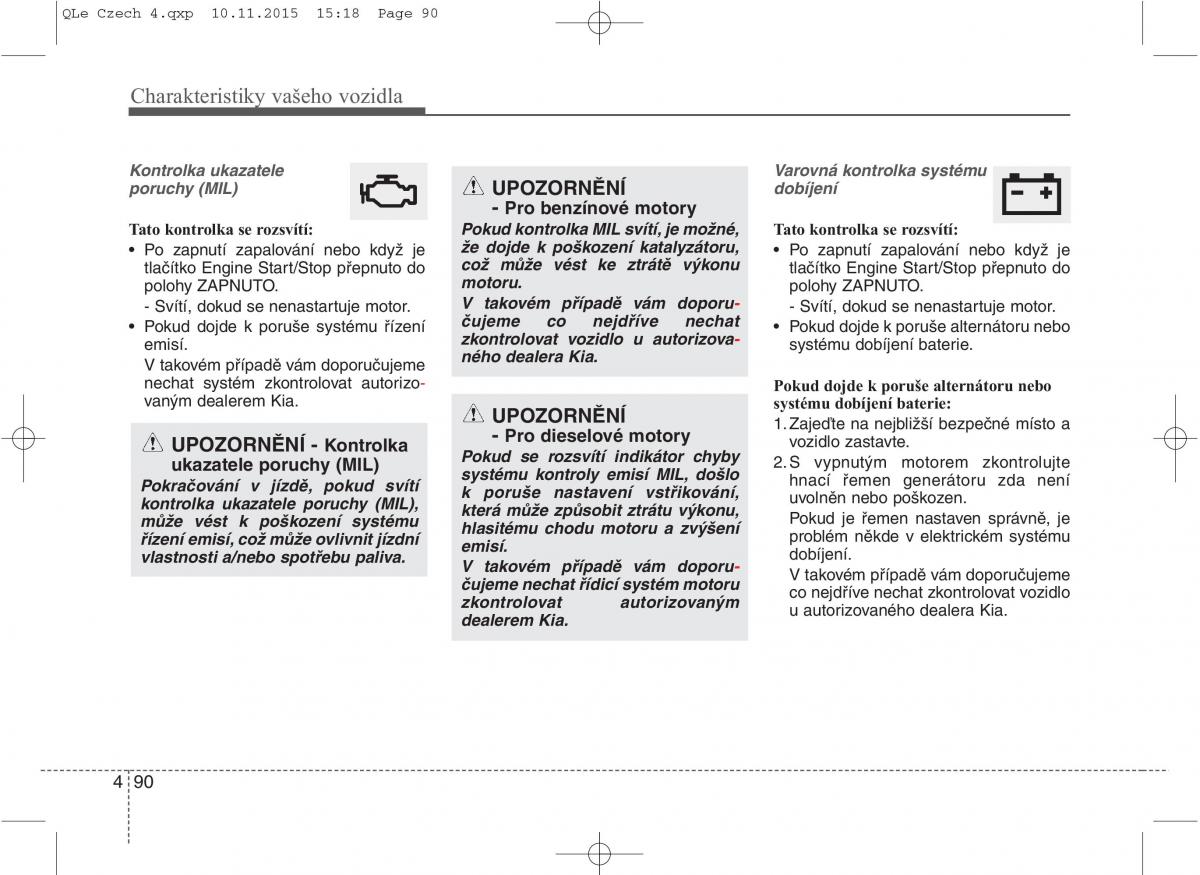 KIA Sportage IV navod k obsludze / page 179