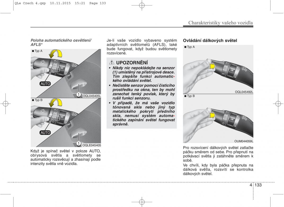 KIA Sportage IV navod k obsludze / page 222