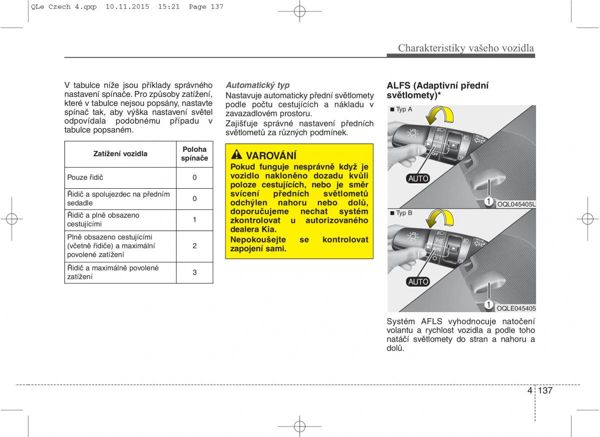 KIA Sportage IV navod k obsludze / page 226