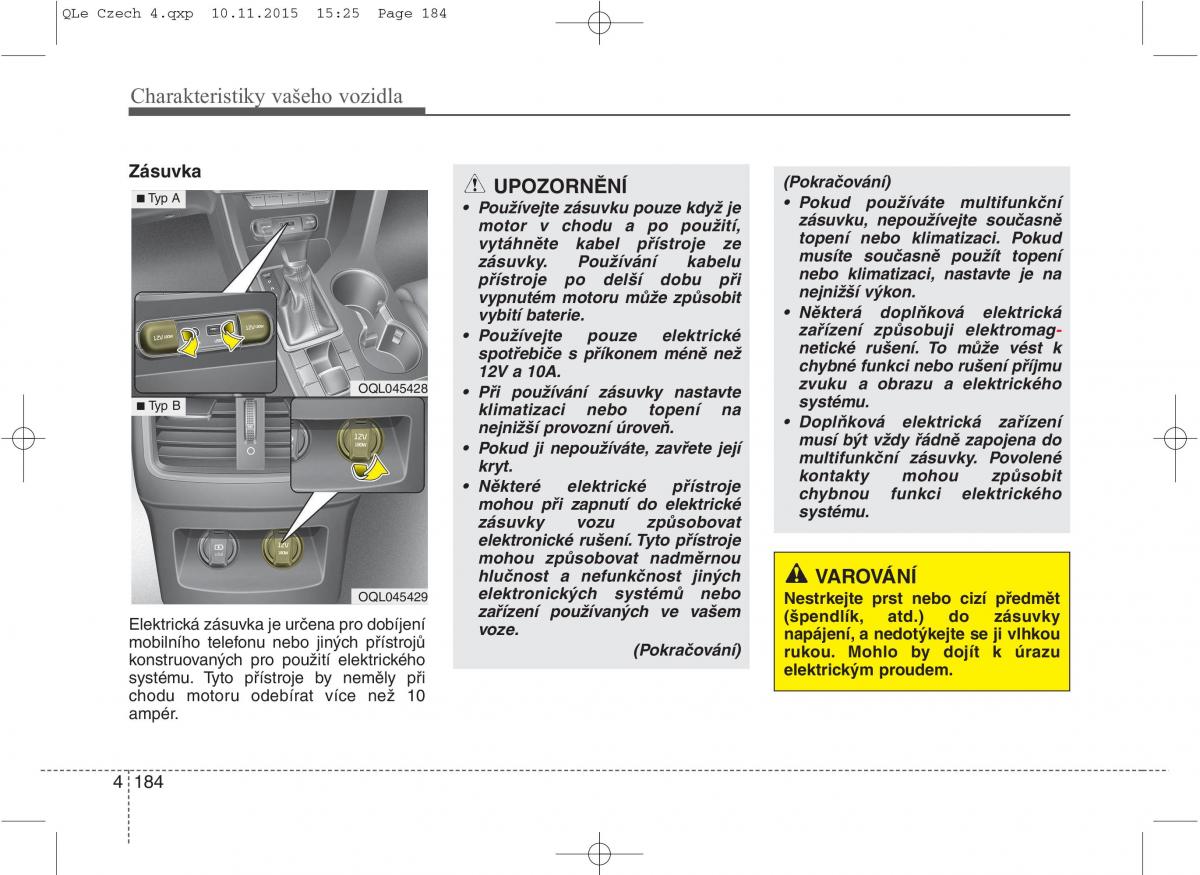 KIA Sportage IV navod k obsludze / page 273