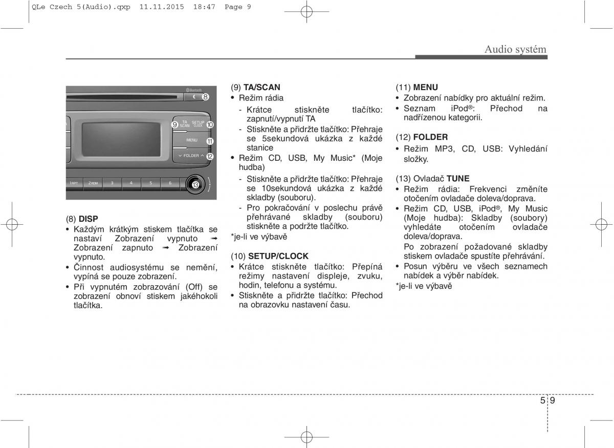 KIA Sportage IV navod k obsludze / page 291