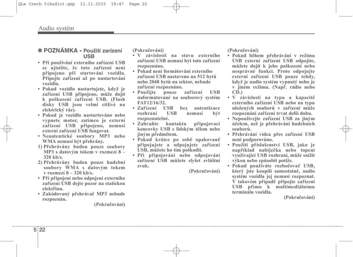 KIA Sportage IV navod k obsludze / page 304