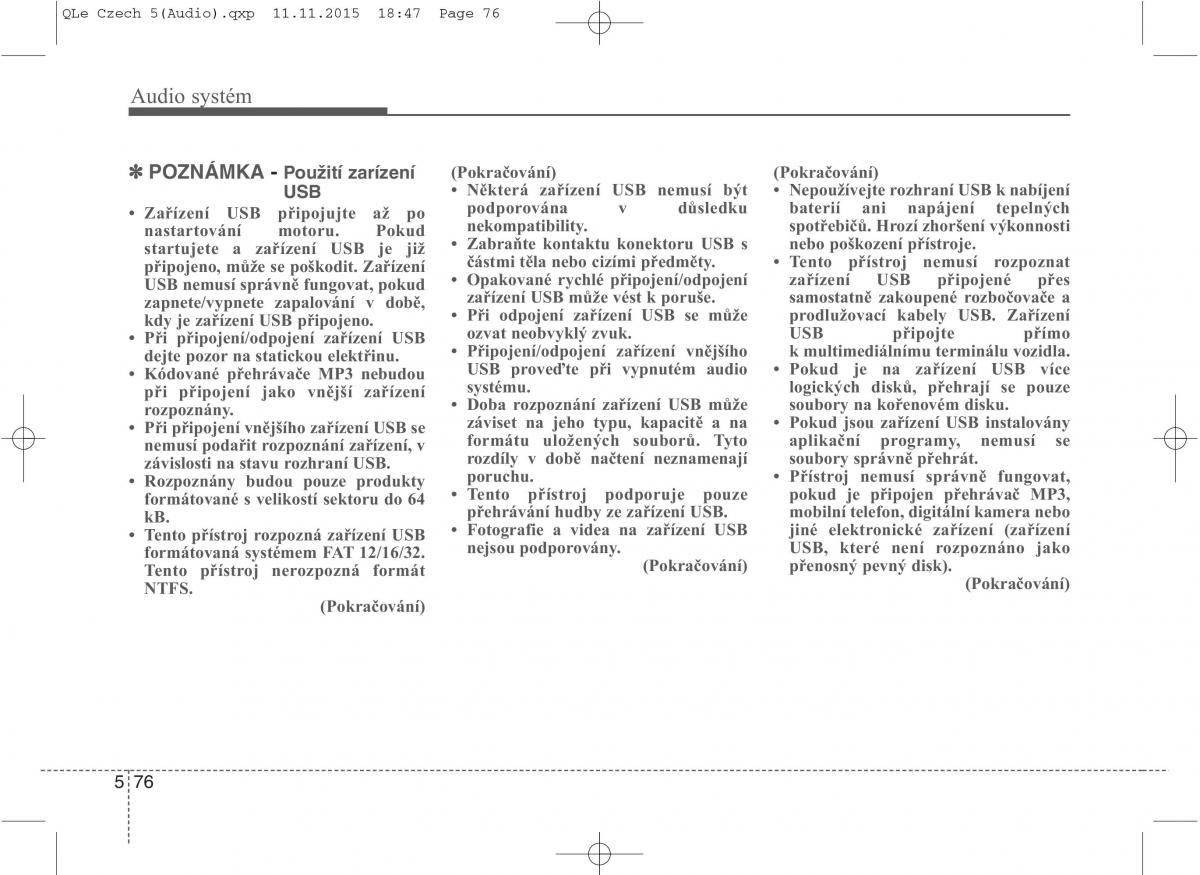 KIA Sportage IV navod k obsludze / page 358