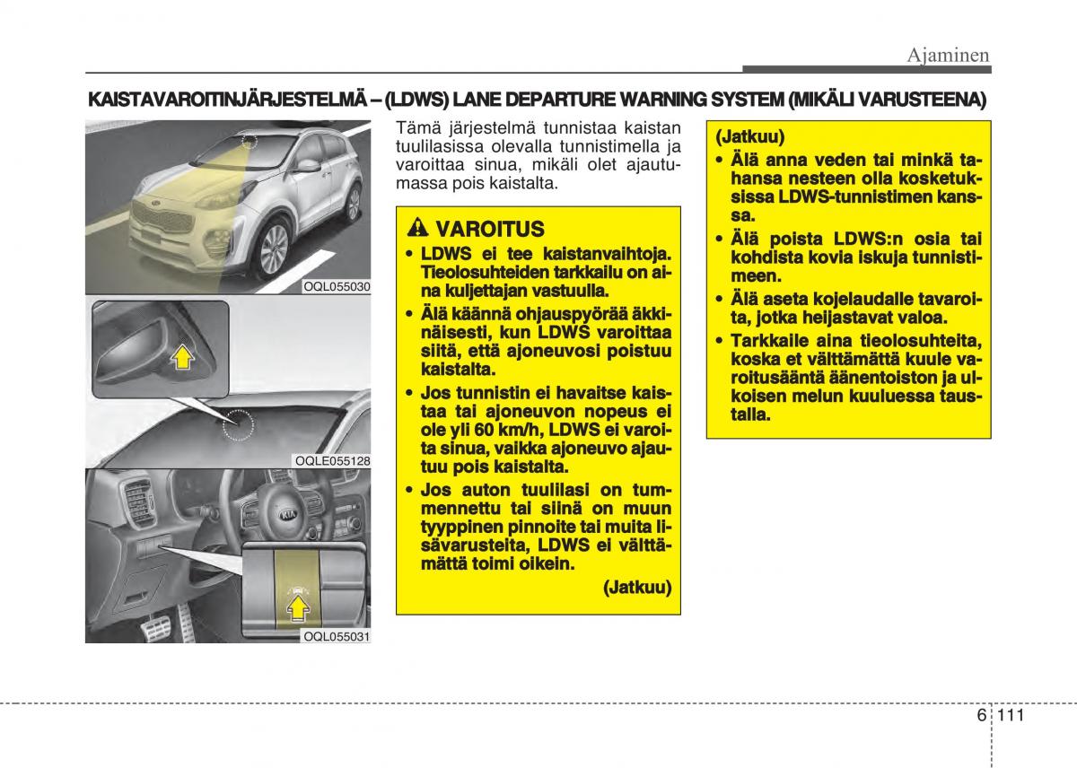 KIA Sportage IV omistajan kasikirja / page 543