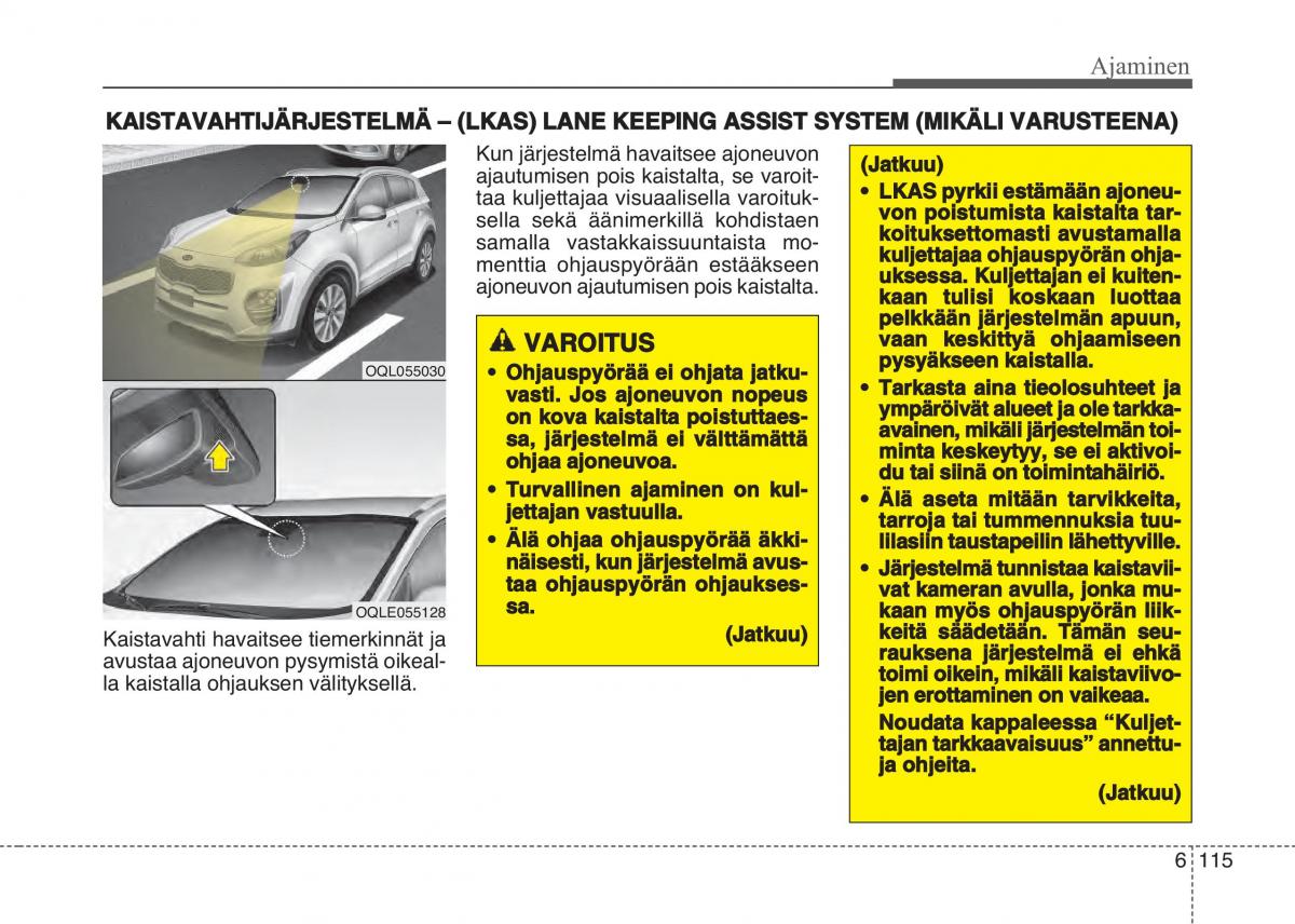 KIA Sportage IV omistajan kasikirja / page 547