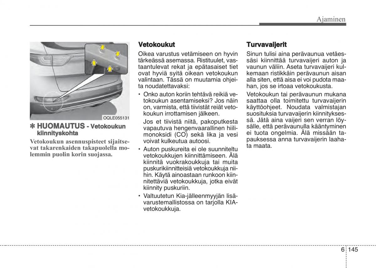 KIA Sportage IV omistajan kasikirja / page 577