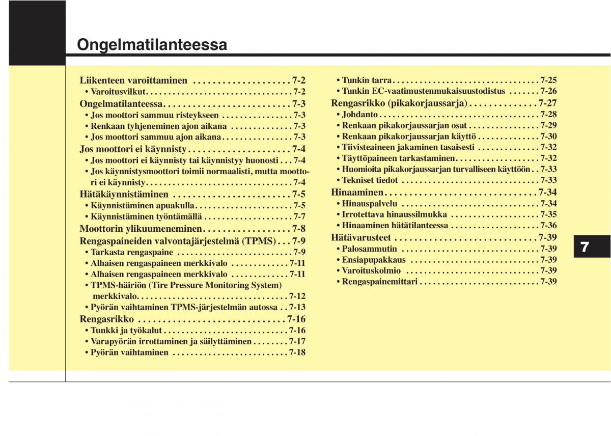 KIA Sportage IV omistajan kasikirja / page 587