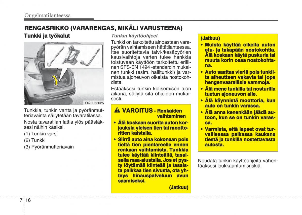 KIA Sportage IV omistajan kasikirja / page 602