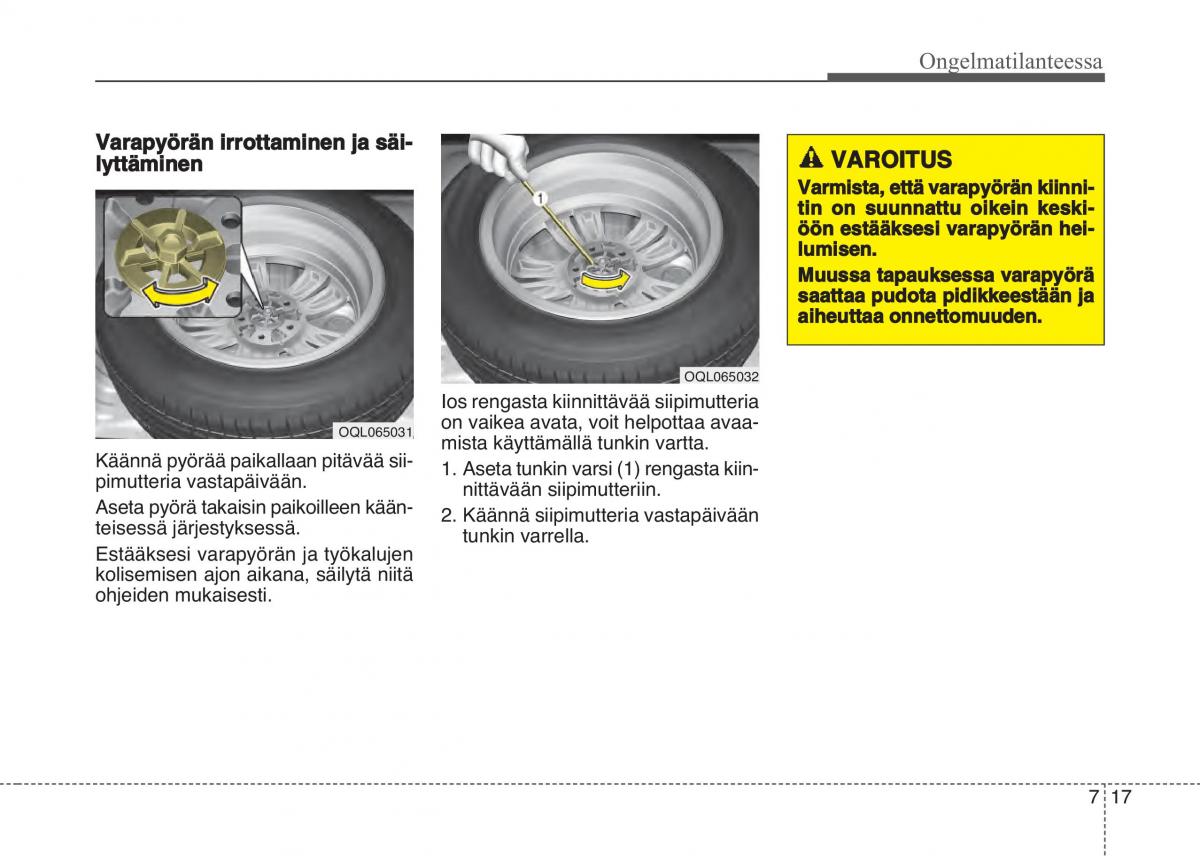 KIA Sportage IV omistajan kasikirja / page 603