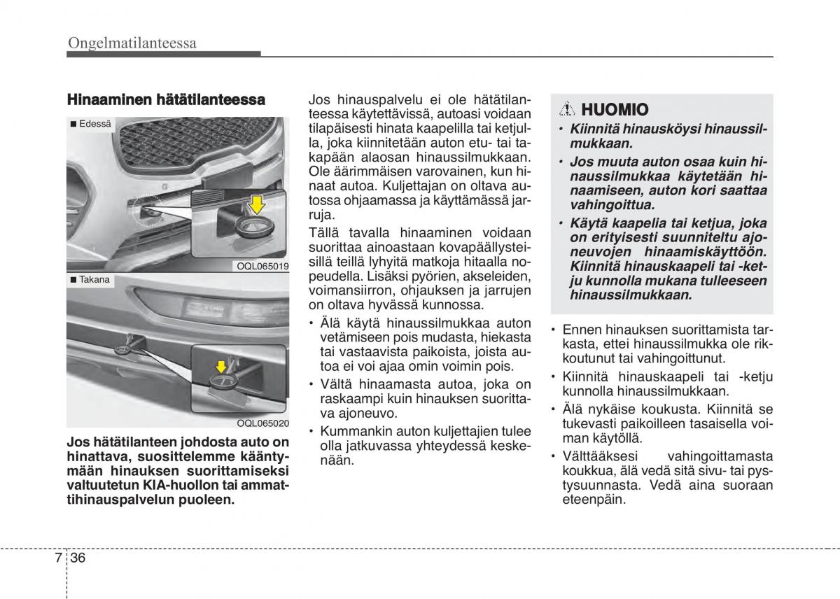 KIA Sportage IV omistajan kasikirja / page 622