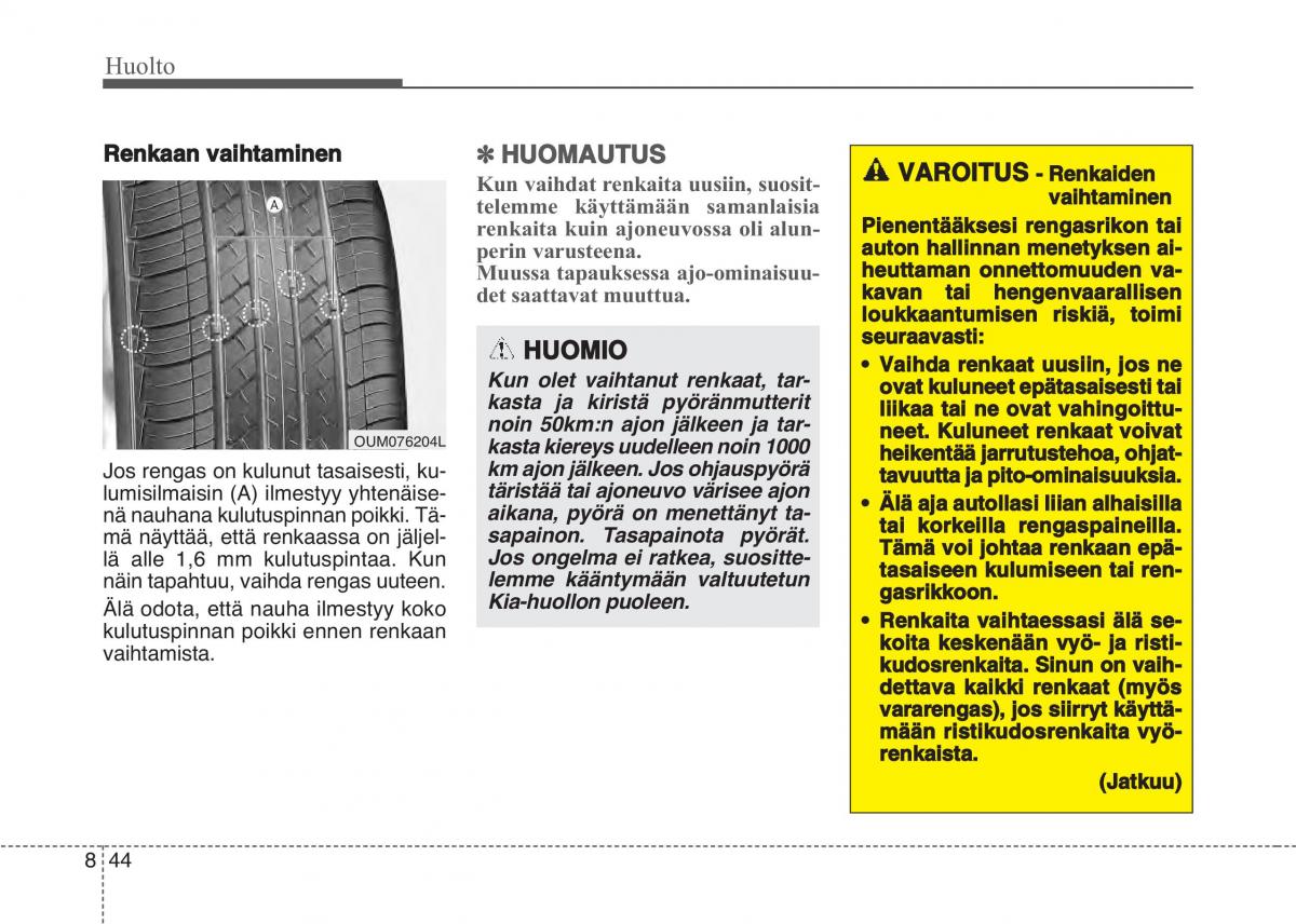 KIA Sportage IV omistajan kasikirja / page 669