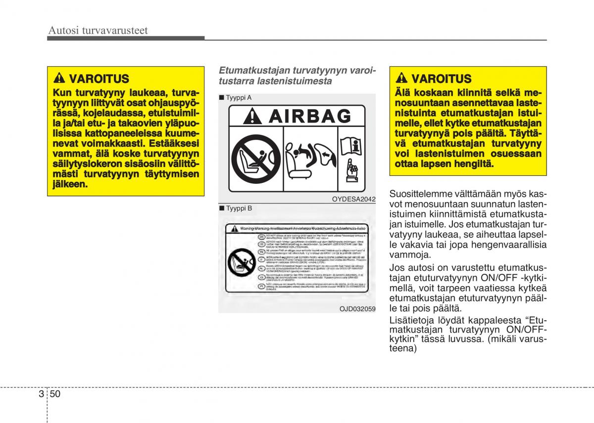 KIA Sportage IV omistajan kasikirja / page 69