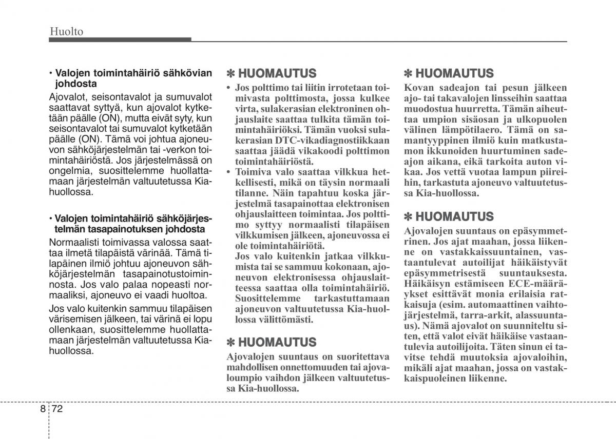 KIA Sportage IV omistajan kasikirja / page 697