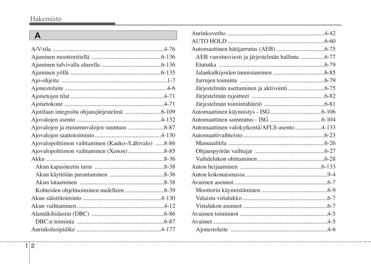 KIA Sportage IV omistajan kasikirja / page 745