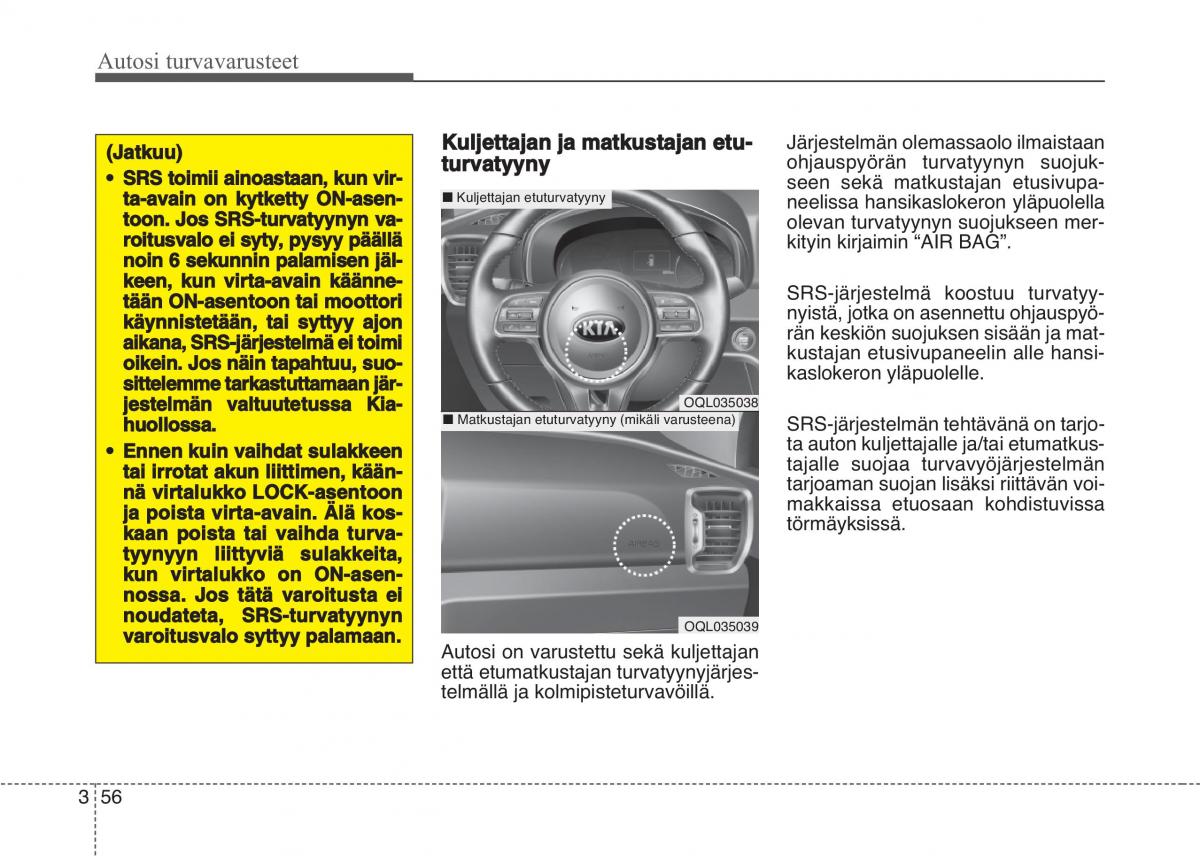 KIA Sportage IV omistajan kasikirja / page 75