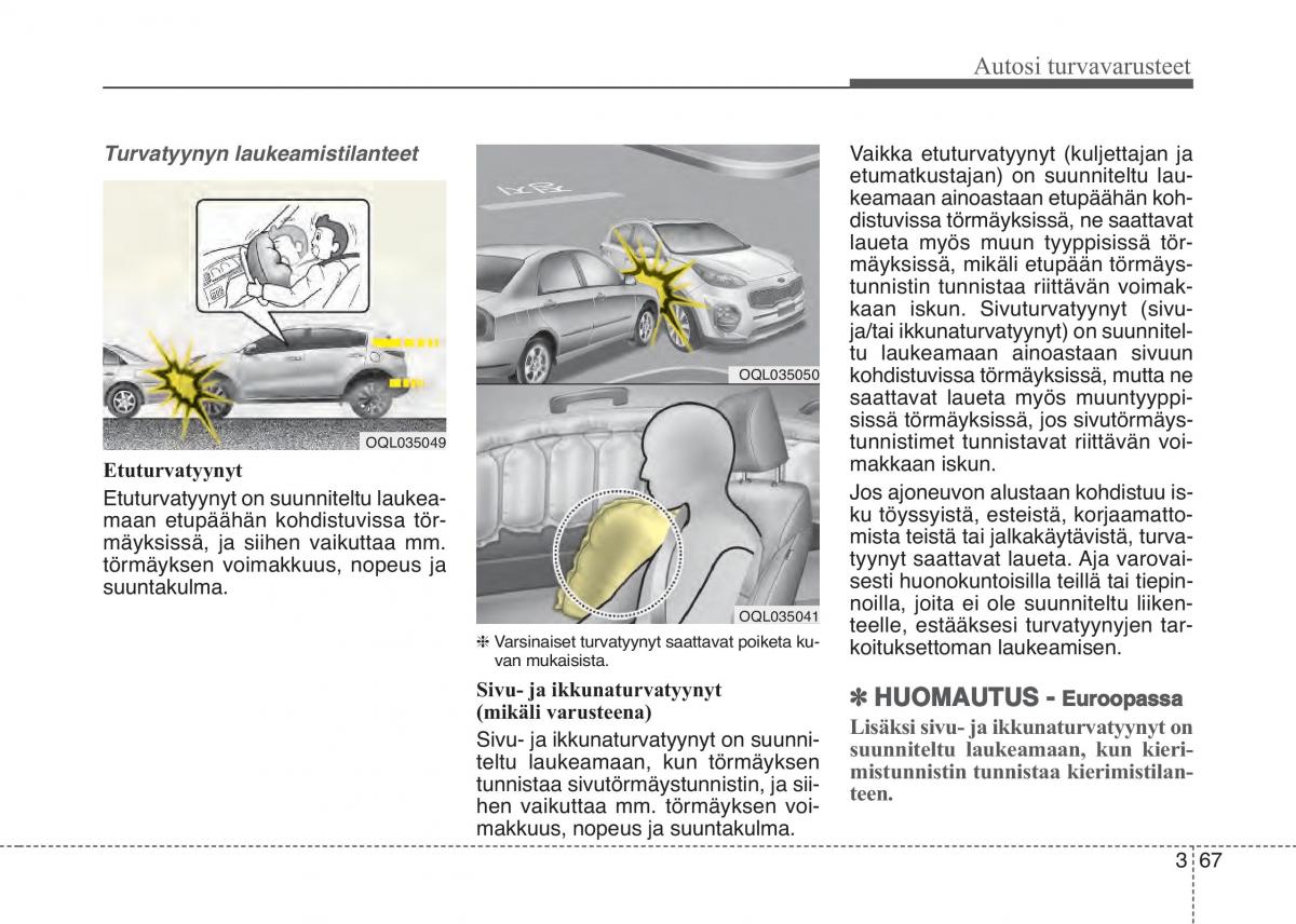 KIA Sportage IV omistajan kasikirja / page 86