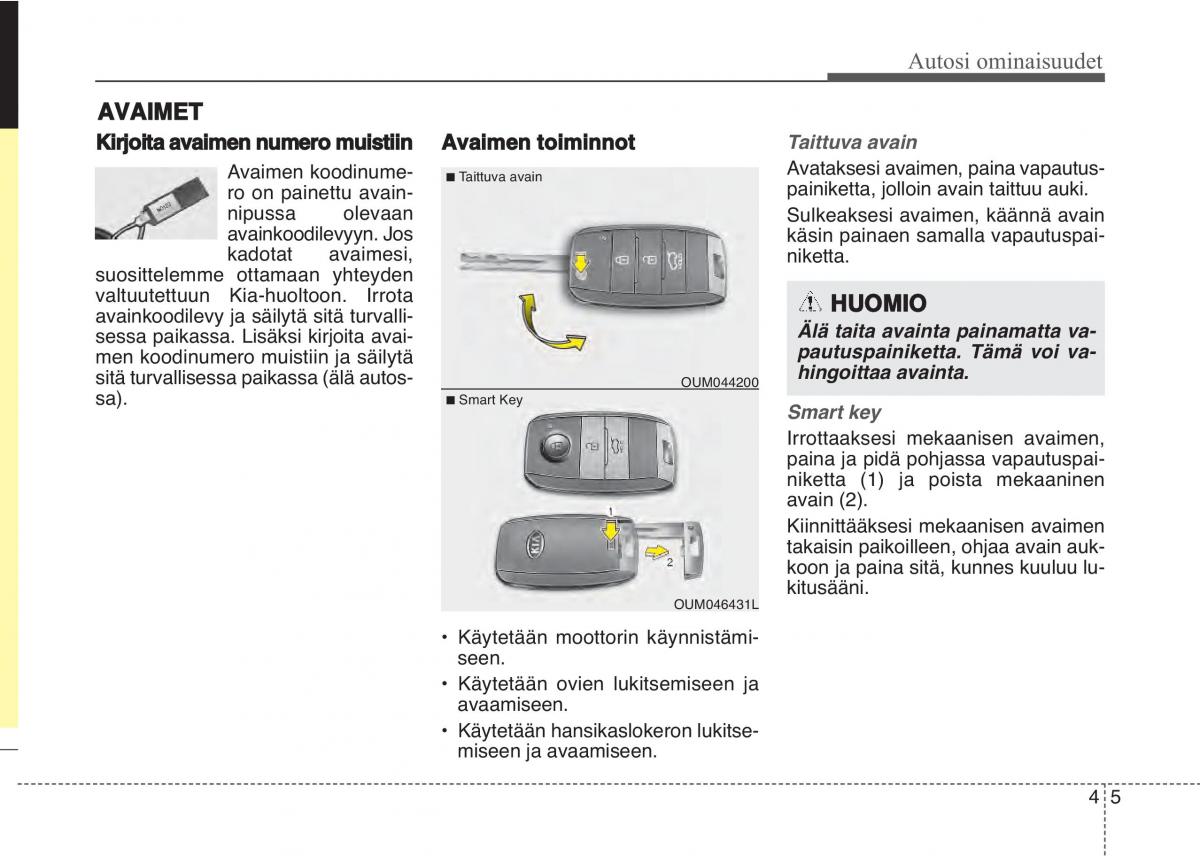 KIA Sportage IV omistajan kasikirja / page 96