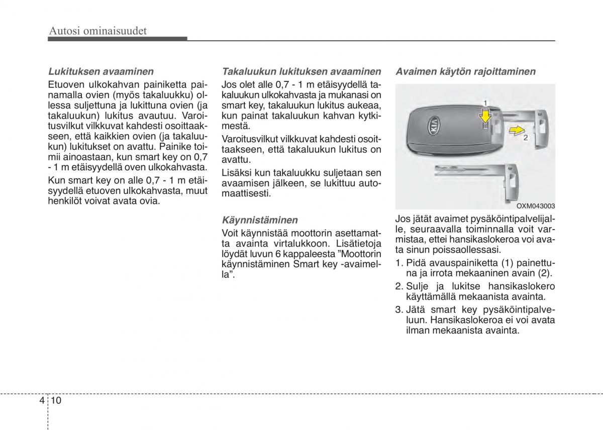 KIA Sportage IV omistajan kasikirja / page 101