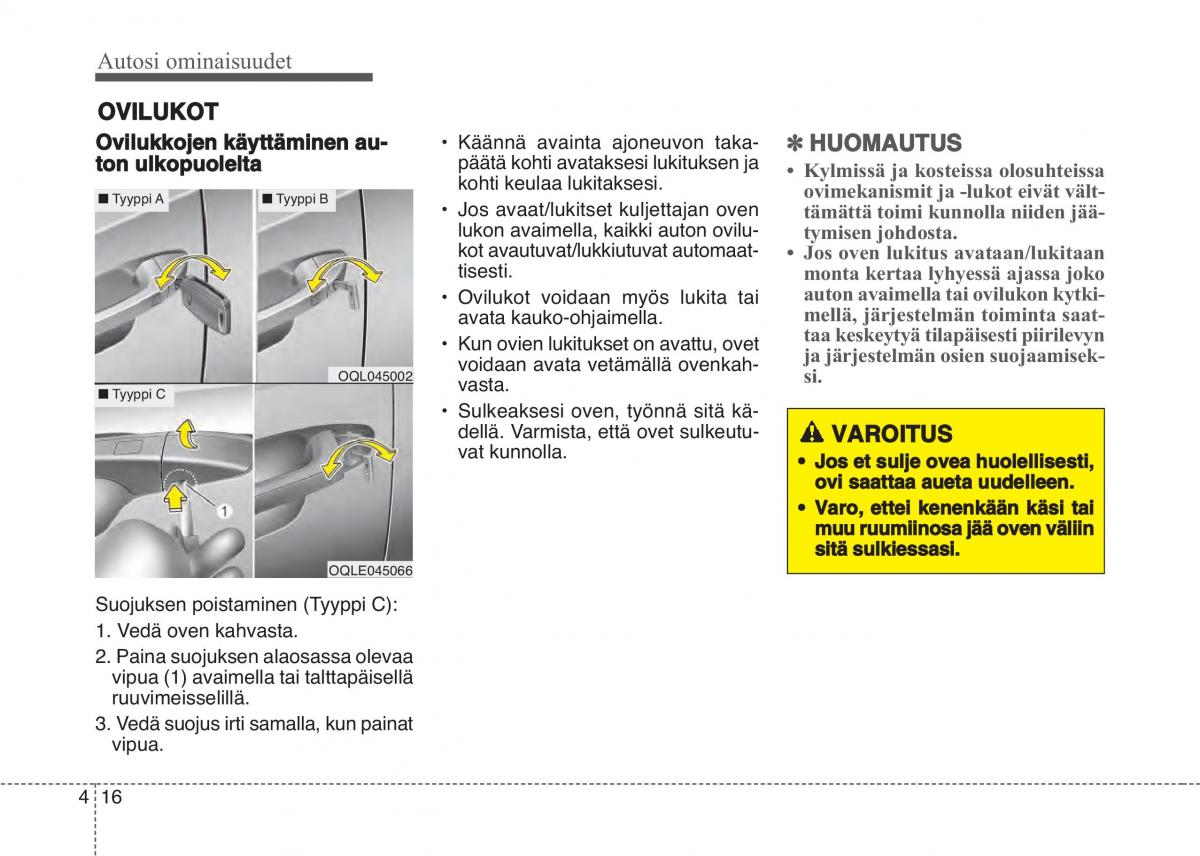 KIA Sportage IV omistajan kasikirja / page 107