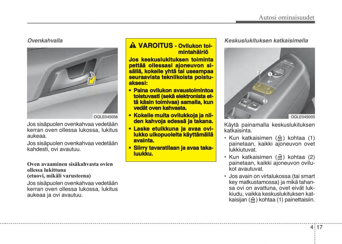 KIA Sportage IV omistajan kasikirja / page 108